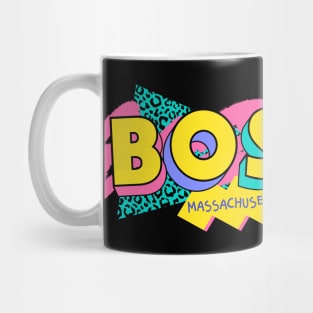 Boston, Massachusetts Retro 90s Logo Mug